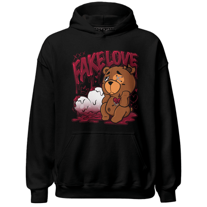High White Team Red 1s Hoodie Match Fake Love BER - NastyJamz