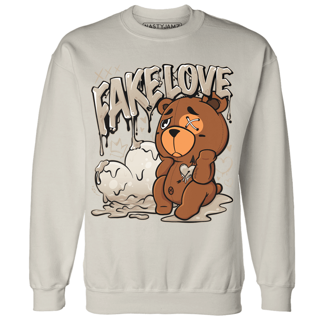 Latte 1s Sweatshirt Match Fake Love BER - NastyJamz