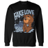 Mid Diffused Blue Grey 1s Sweatshirt Match Fake Love BER - NastyJamz