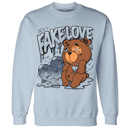 Mid Diffused Blue Grey 1s Sweatshirt Match Fake Love BER - NastyJamz