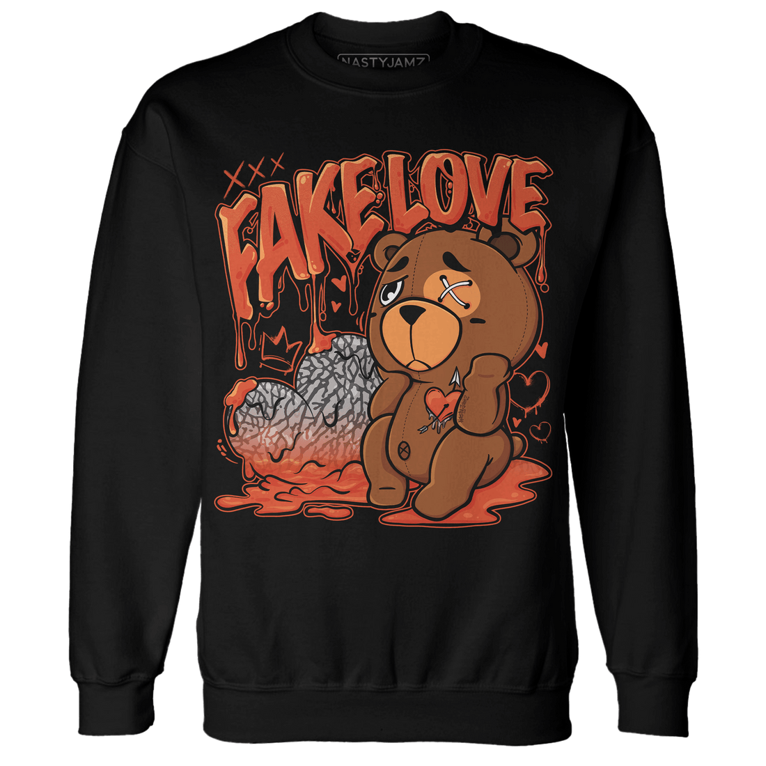 Georgia Peach 3s Sweatshirt Match Fake Love BER - NastyJamz