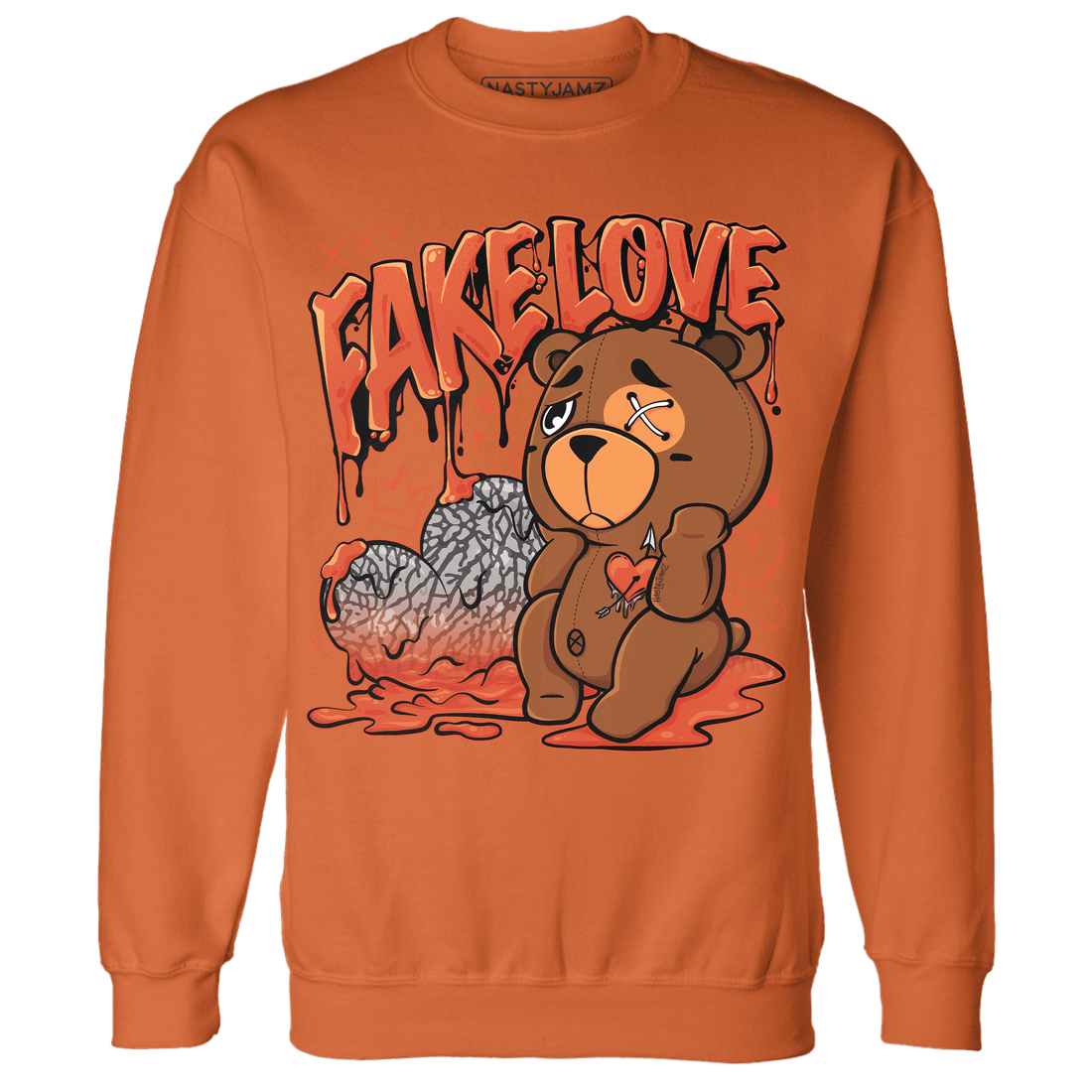 Georgia Peach 3s Sweatshirt Match Fake Love BER - NastyJamz