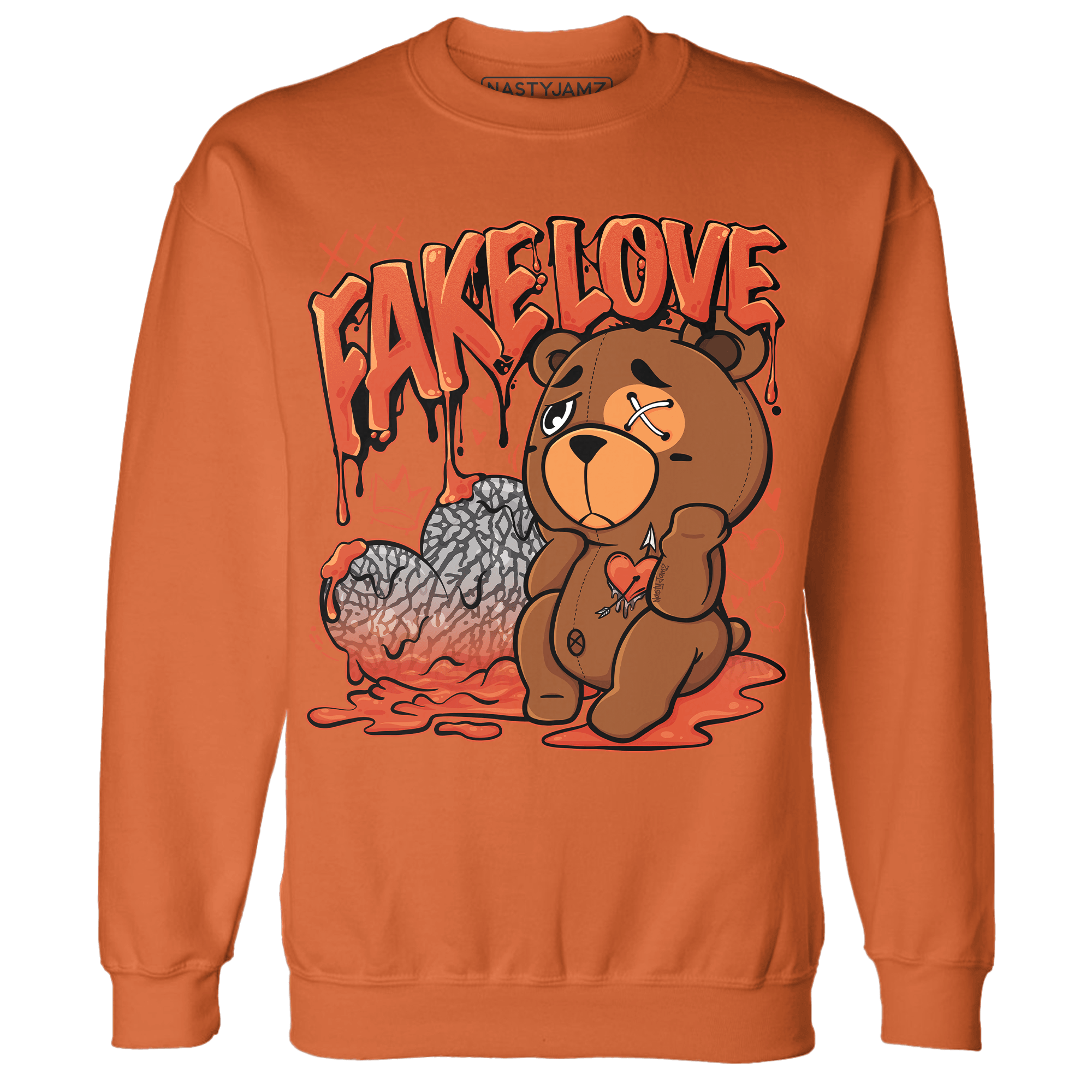 Georgia Peach 3s Sweatshirt Match Fake Love BER - NastyJamz