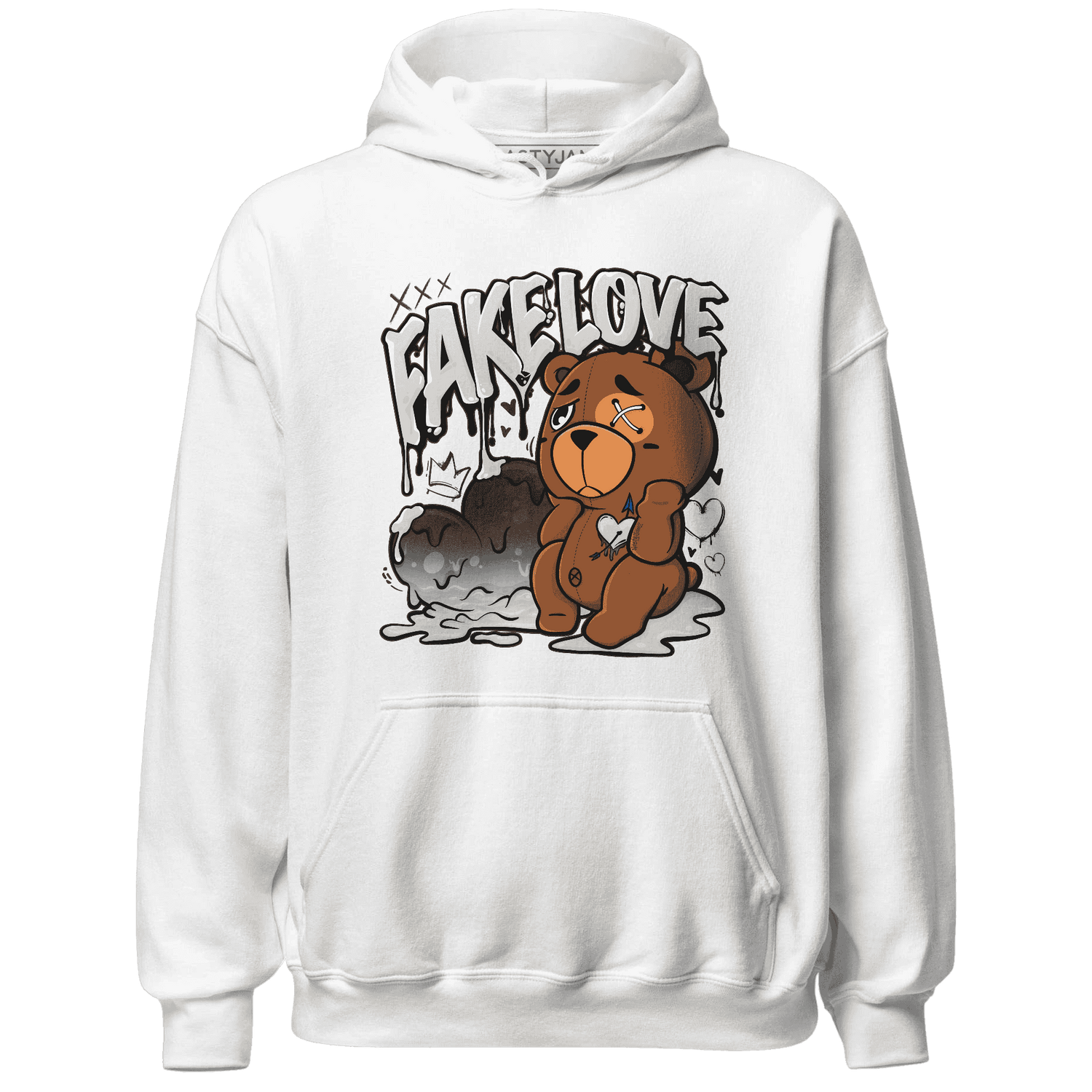 Quaiii 54s Hoodie Match Fake Love BER - NastyJamz