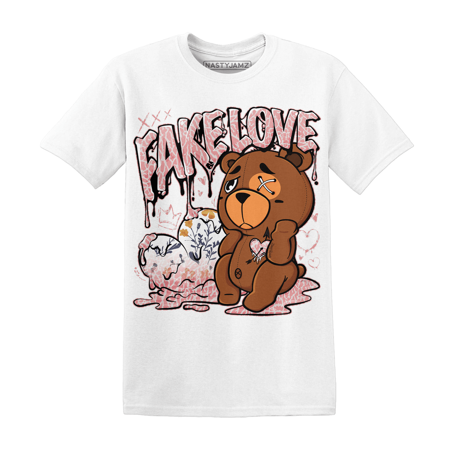 Red Stardust 3s T Shirt Match Fake Love BER - NastyJamz