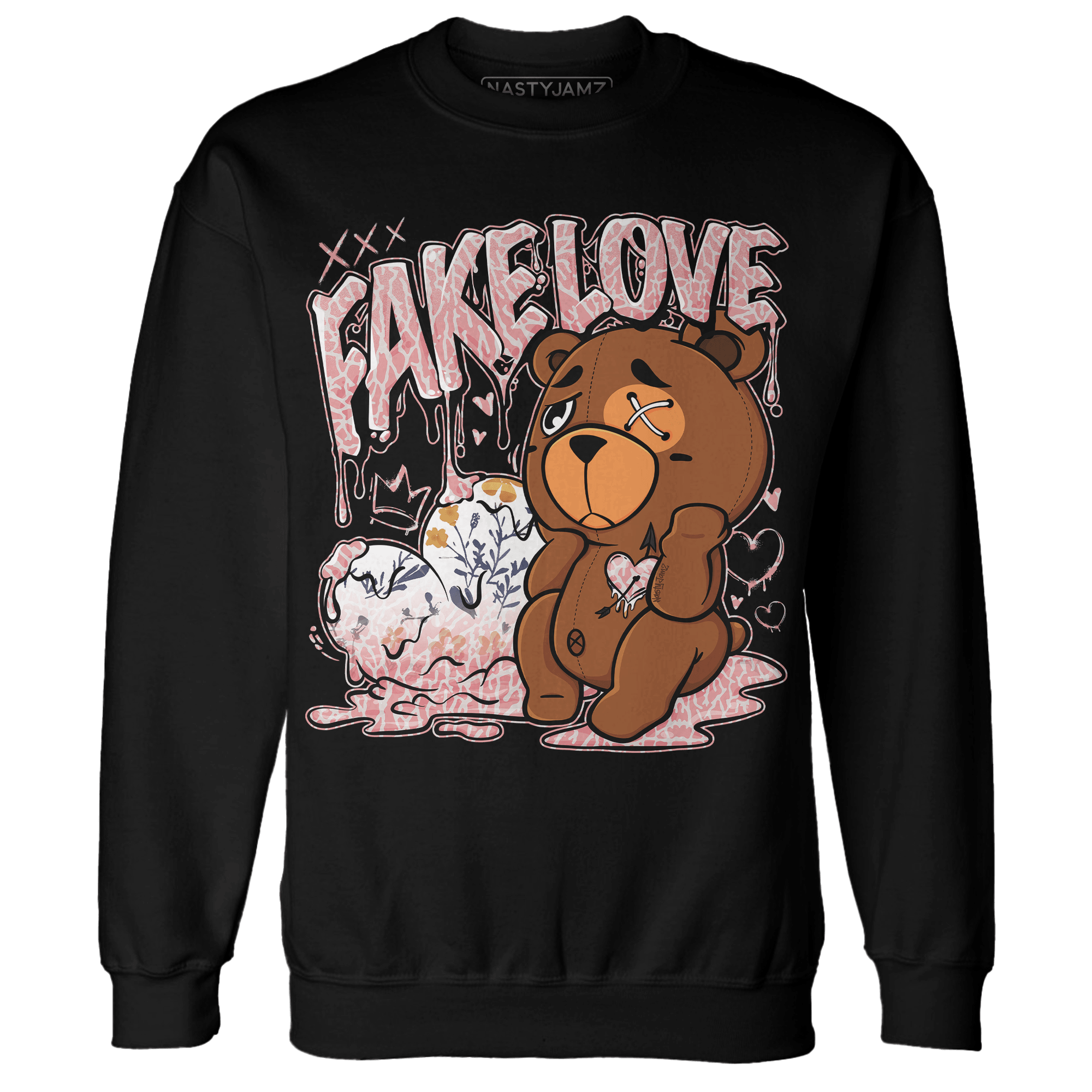 Red Stardust 3s Sweatshirt Match Fake Love BER - NastyJamz