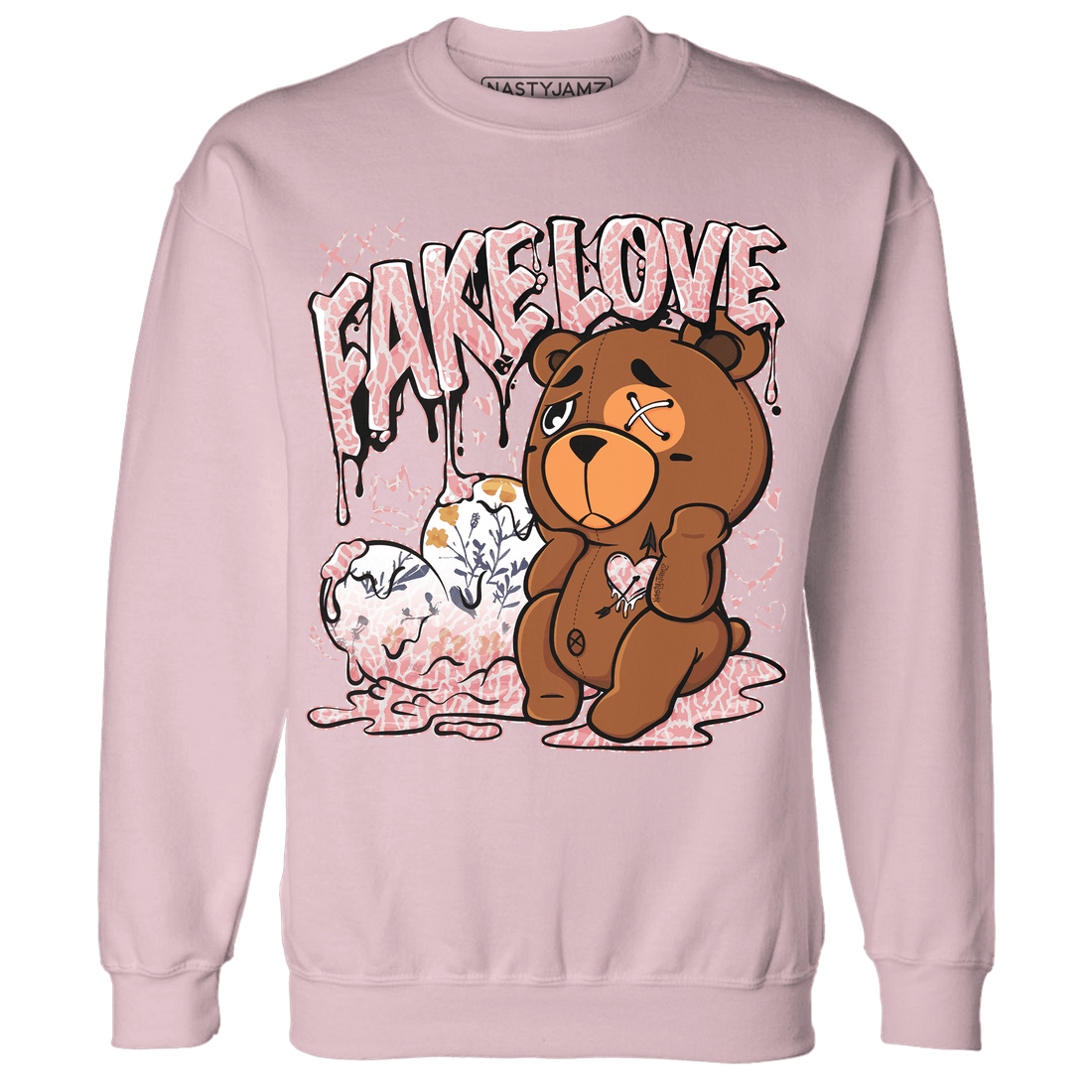 Red Stardust 3s Sweatshirt Match Fake Love BER - NastyJamz