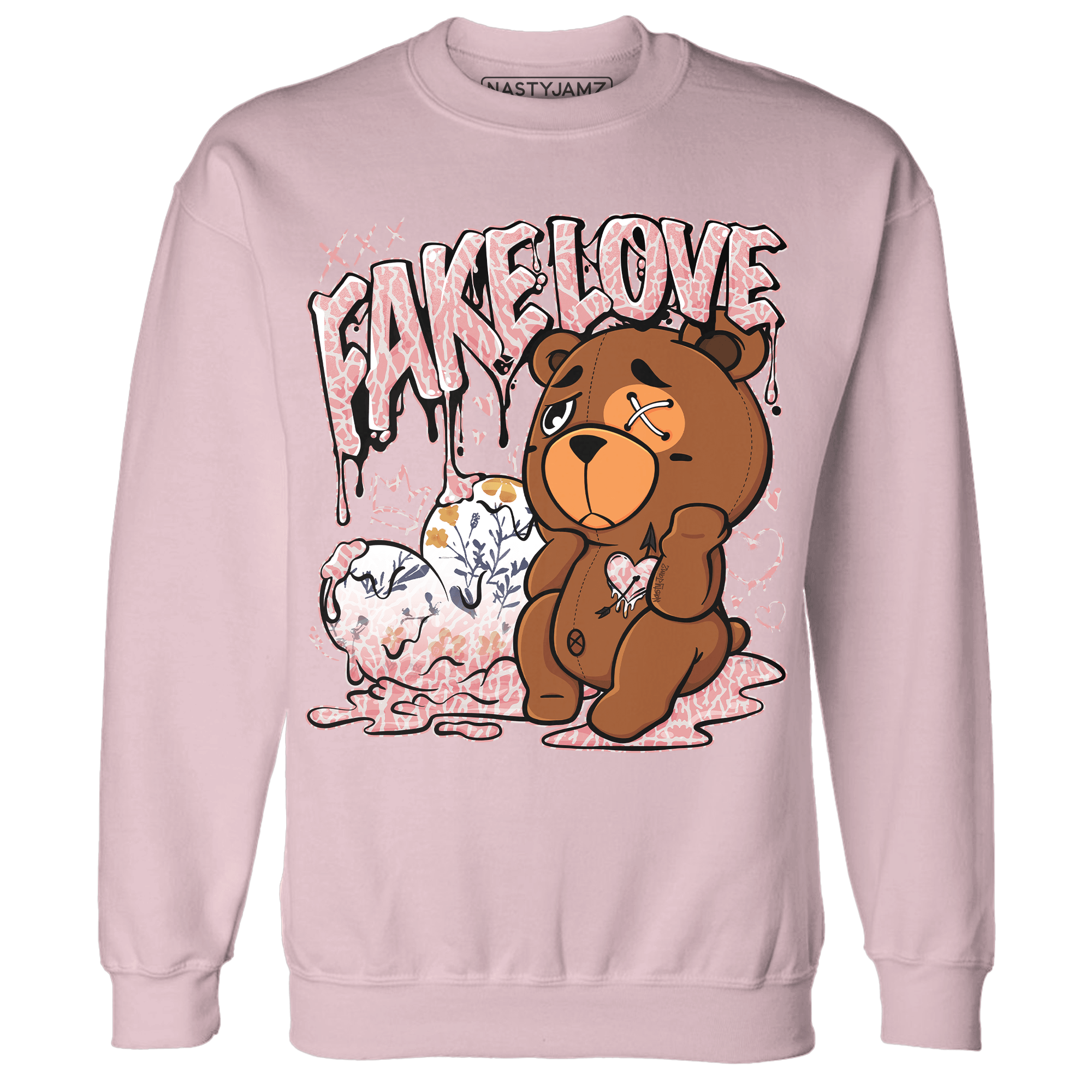 Red Stardust 3s Sweatshirt Match Fake Love BER - NastyJamz