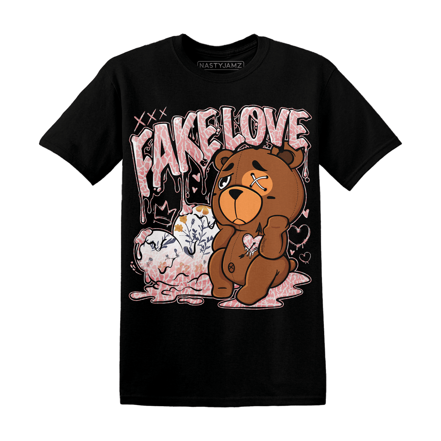 Red Stardust 3s T Shirt Match Fake Love BER - NastyJamz