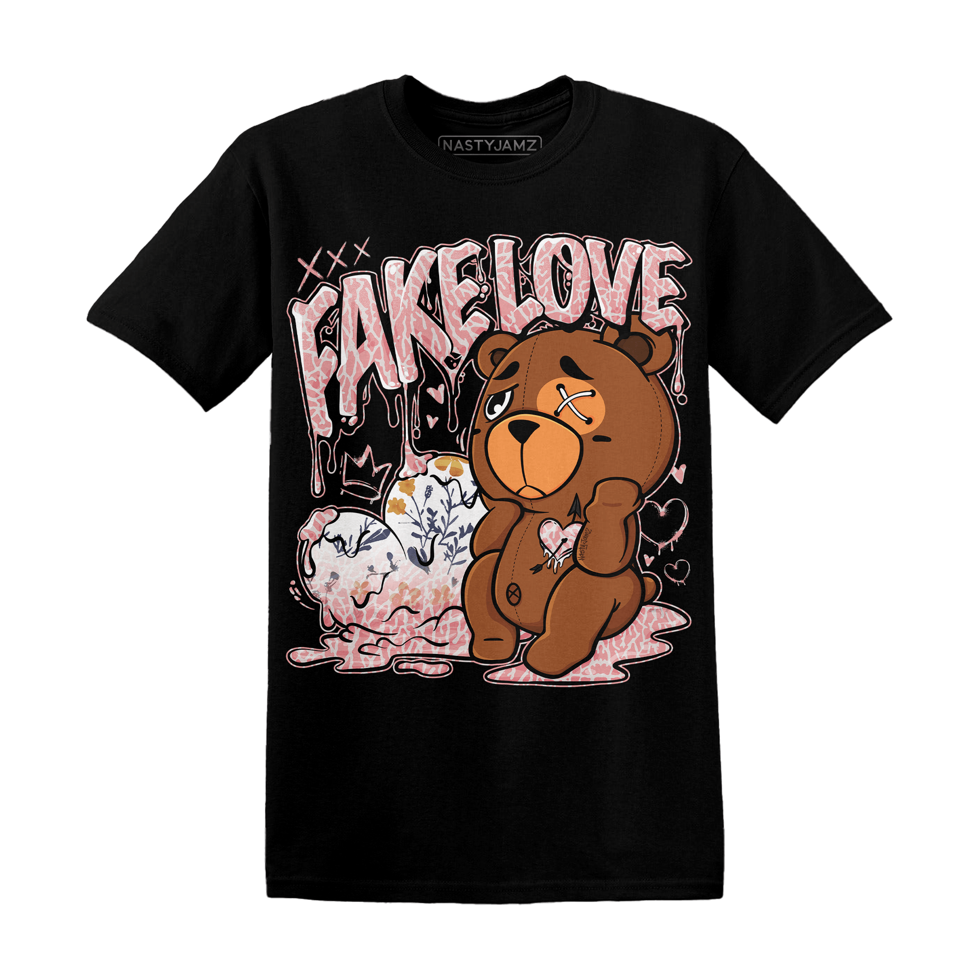 Red Stardust 3s T Shirt Match Fake Love BER - NastyJamz