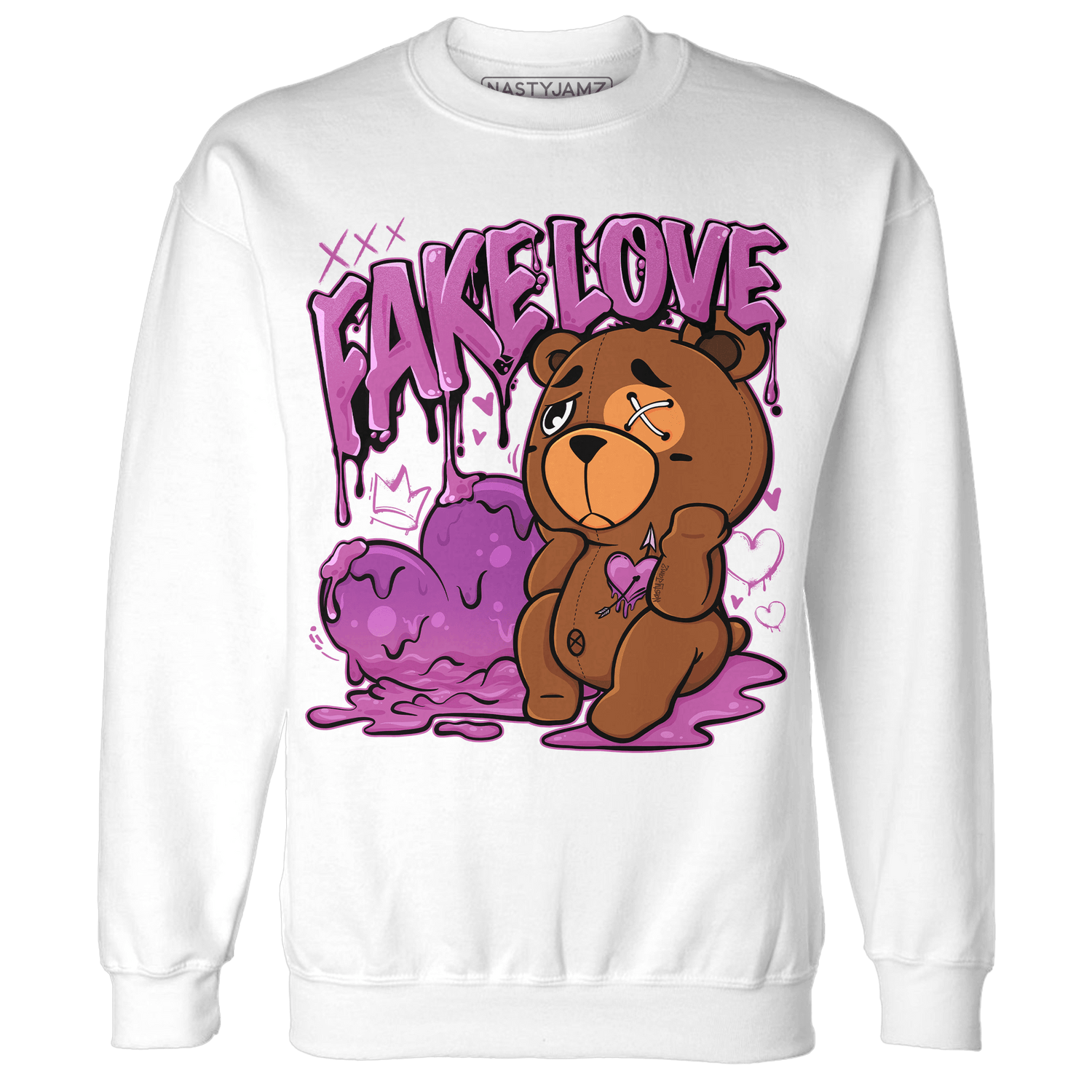 GS Hyper Violet 4s Sweatshirt Match Fake Love BER - NastyJamz
