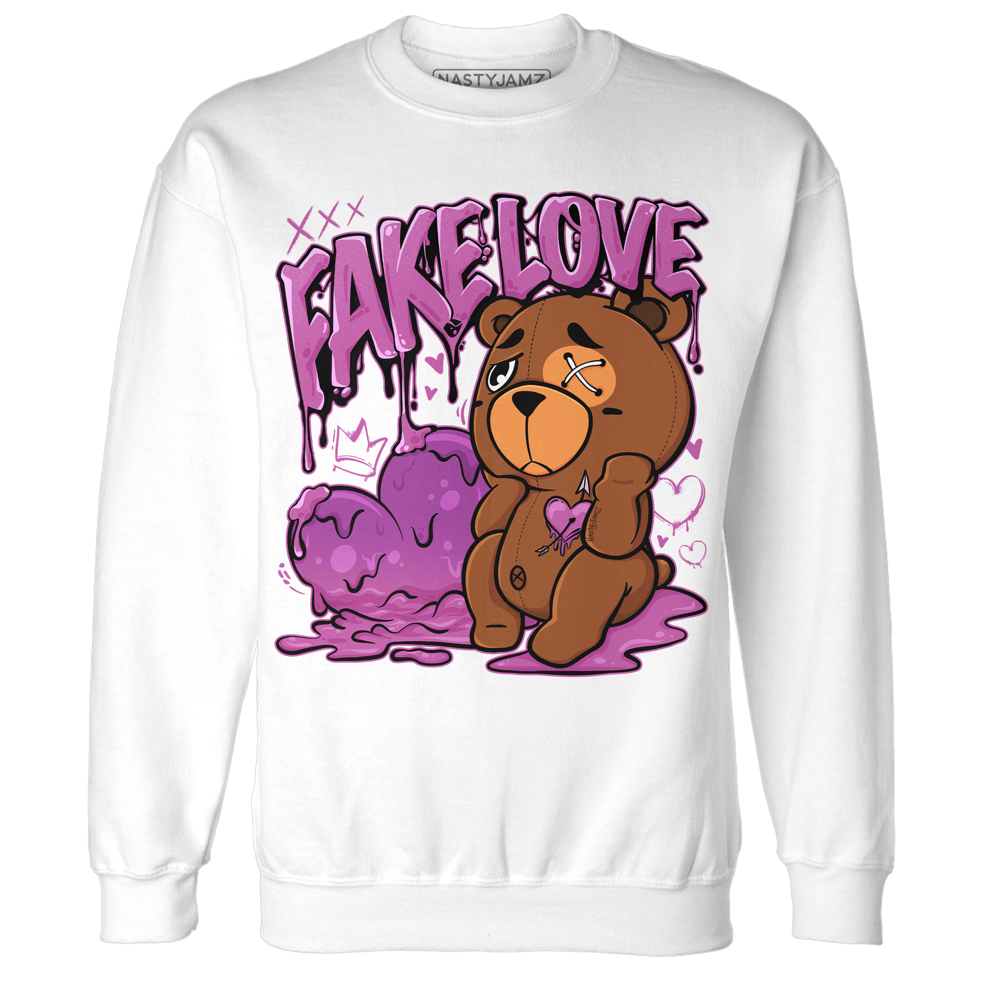 GS Hyper Violet 4s Sweatshirt Match Fake Love BER - NastyJamz