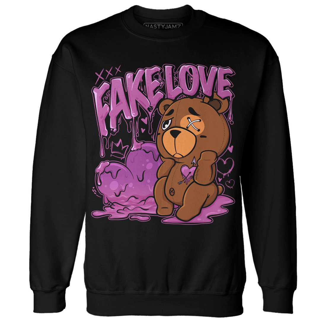 GS Hyper Violet 4s Sweatshirt Match Fake Love BER - NastyJamz