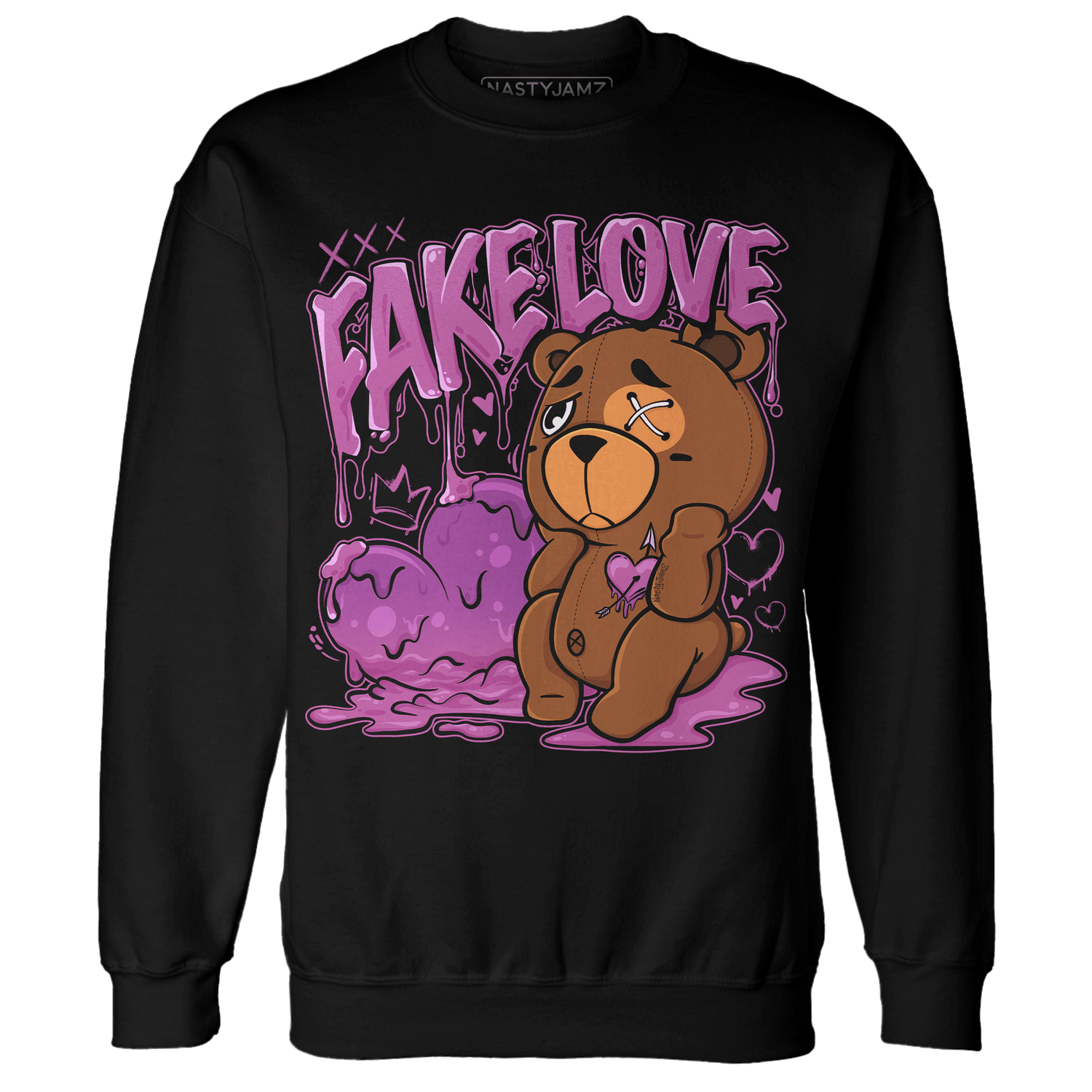GS Hyper Violet 4s Sweatshirt Match Fake Love BER - NastyJamz