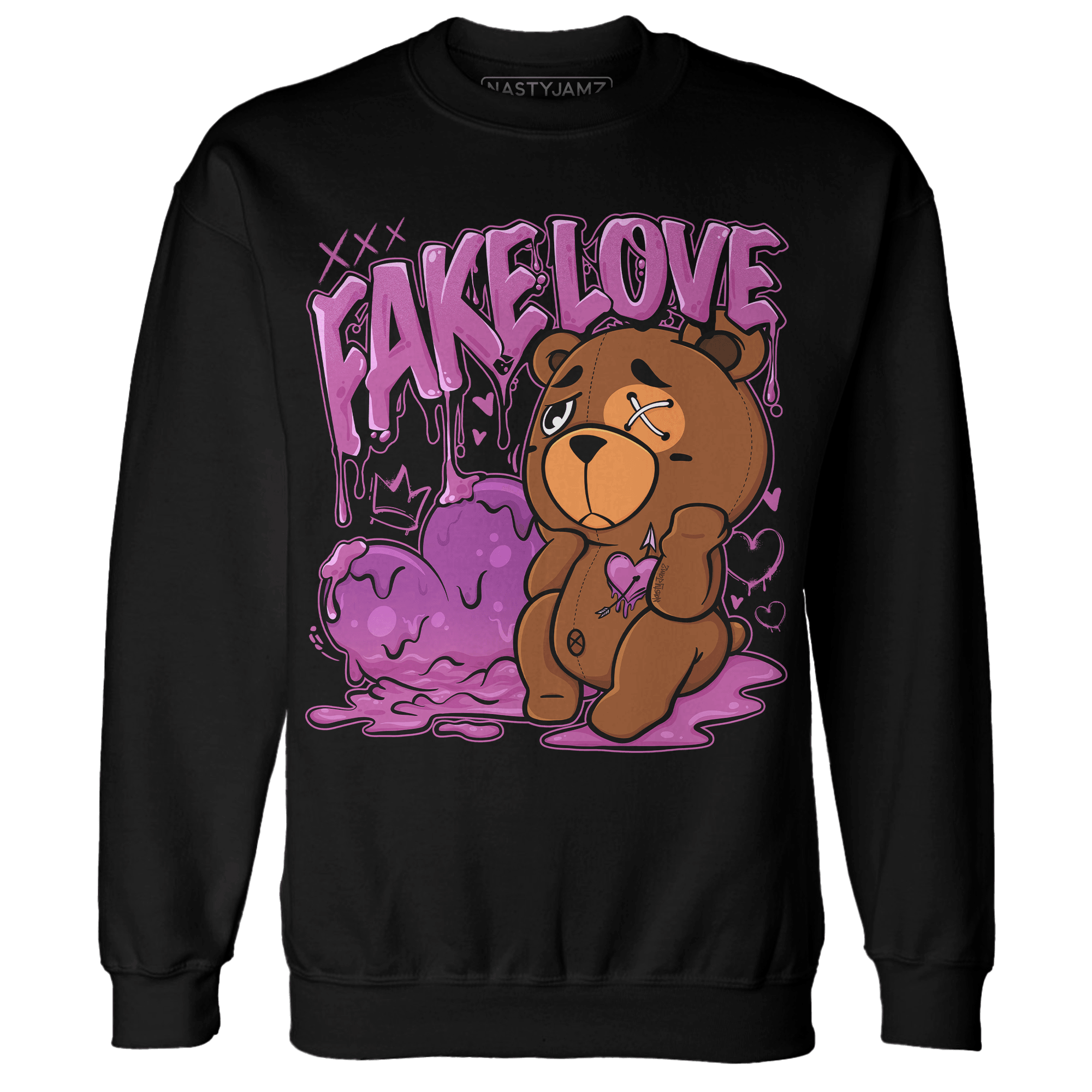 GS Hyper Violet 4s Sweatshirt Match Fake Love BER - NastyJamz