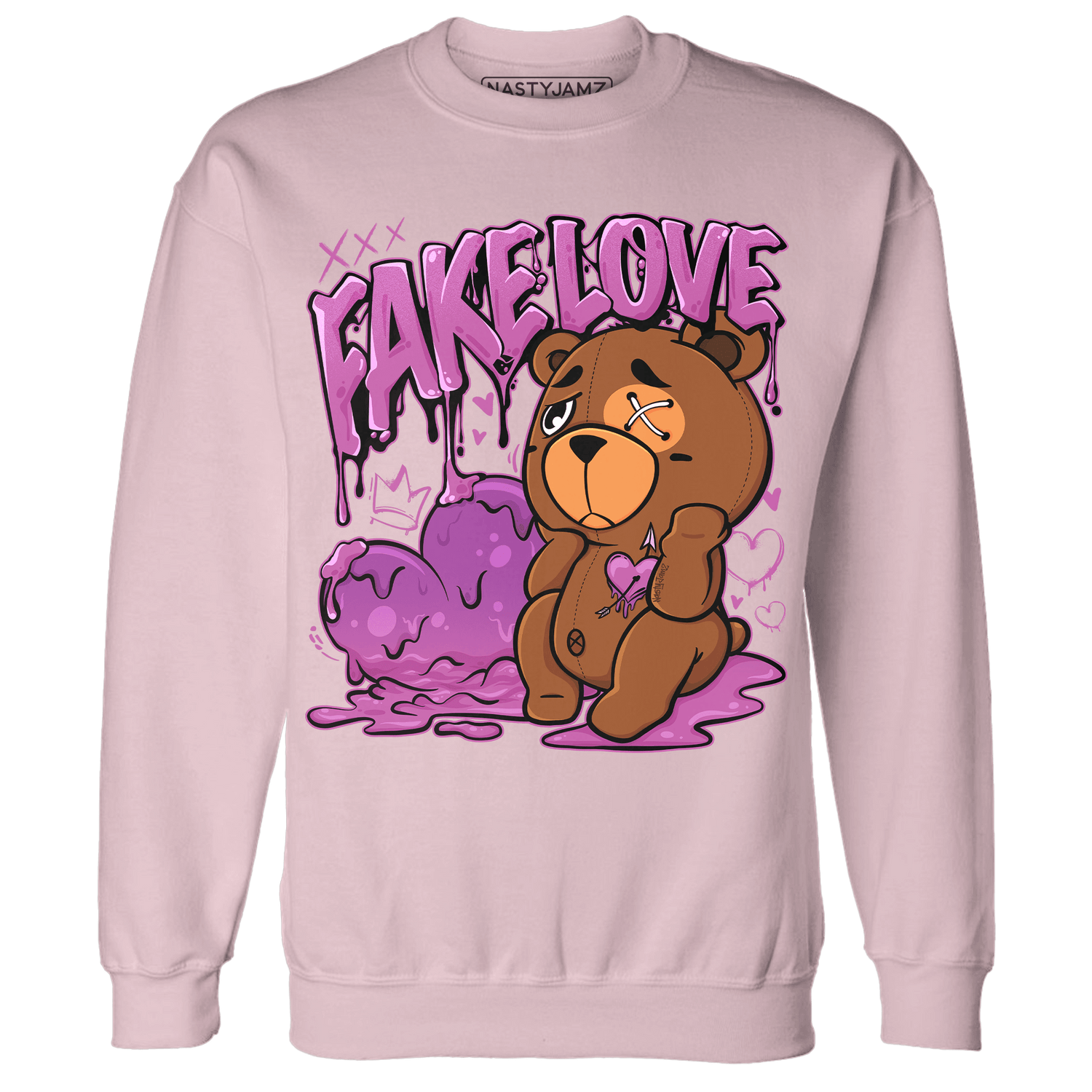 GS Hyper Violet 4s Sweatshirt Match Fake Love BER - NastyJamz