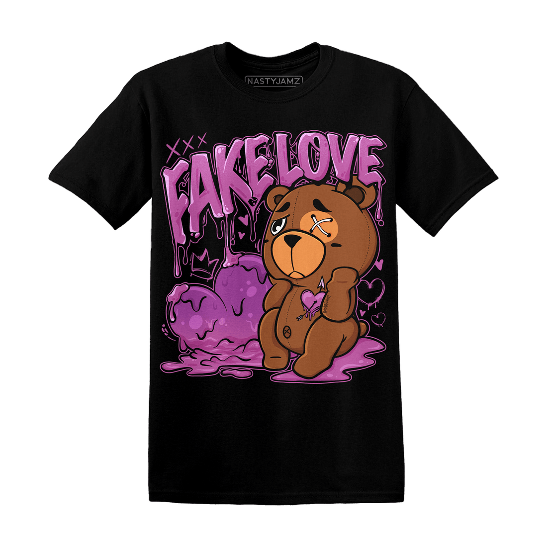 GS Hyper Violet 4s T Shirt Match Fake Love BER - NastyJamz