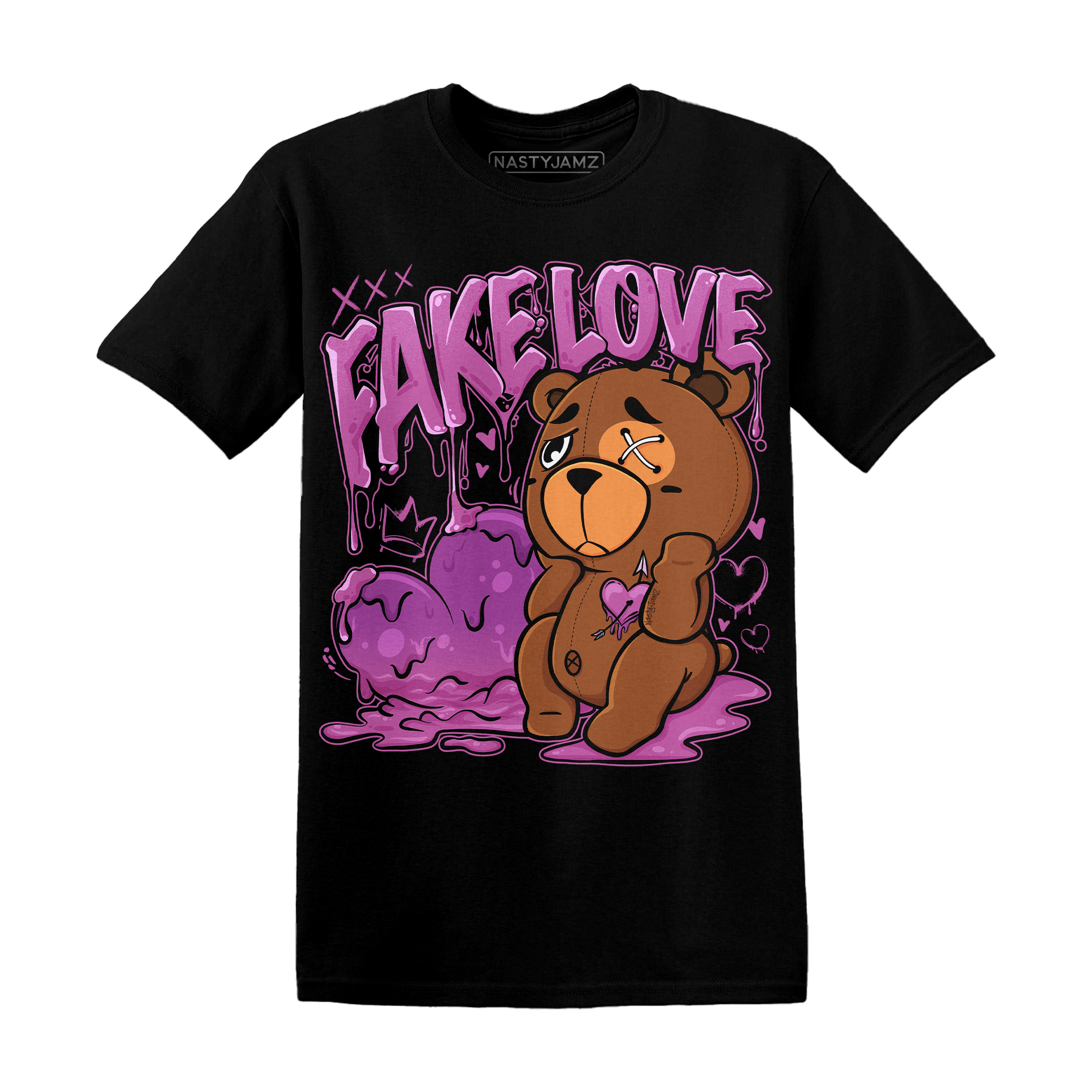 GS Hyper Violet 4s T Shirt Match Fake Love BER - NastyJamz