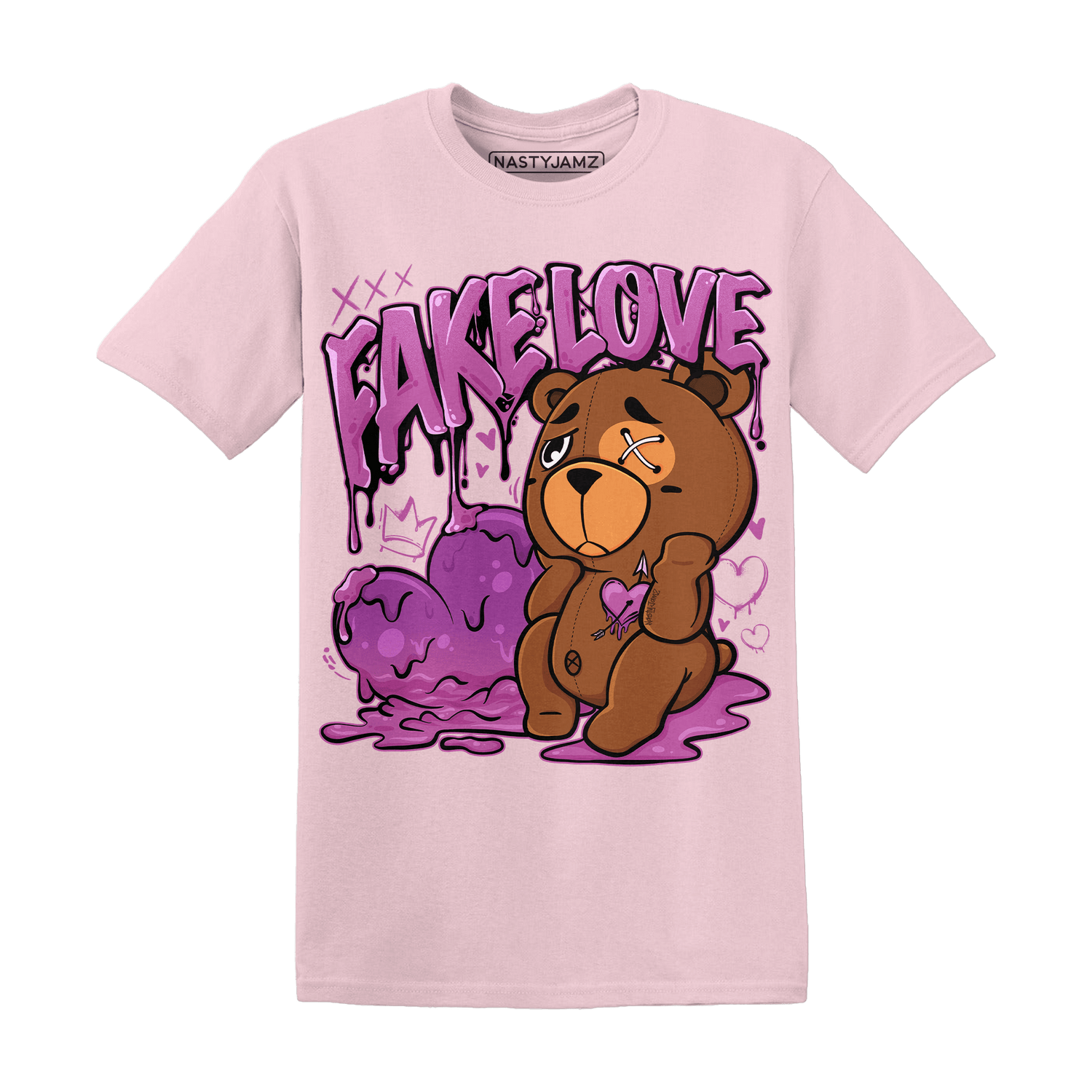 GS Hyper Violet 4s T Shirt Match Fake Love BER - NastyJamz