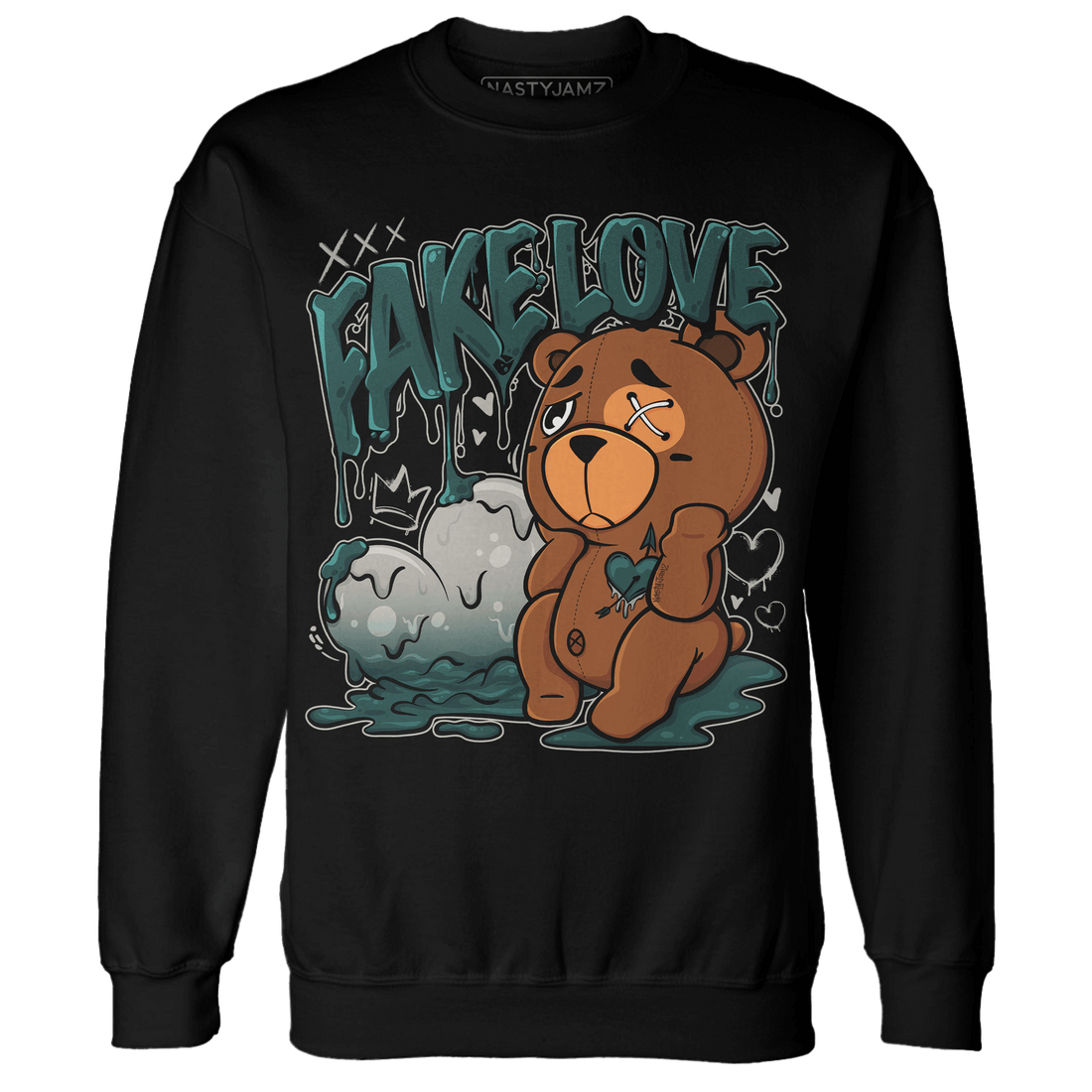 Oxidized Green 4s Sweatshirt Match Fake Love BER - NastyJamz