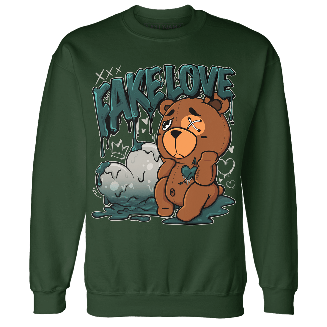 Oxidized Green 4s Sweatshirt Match Fake Love BER - NastyJamz