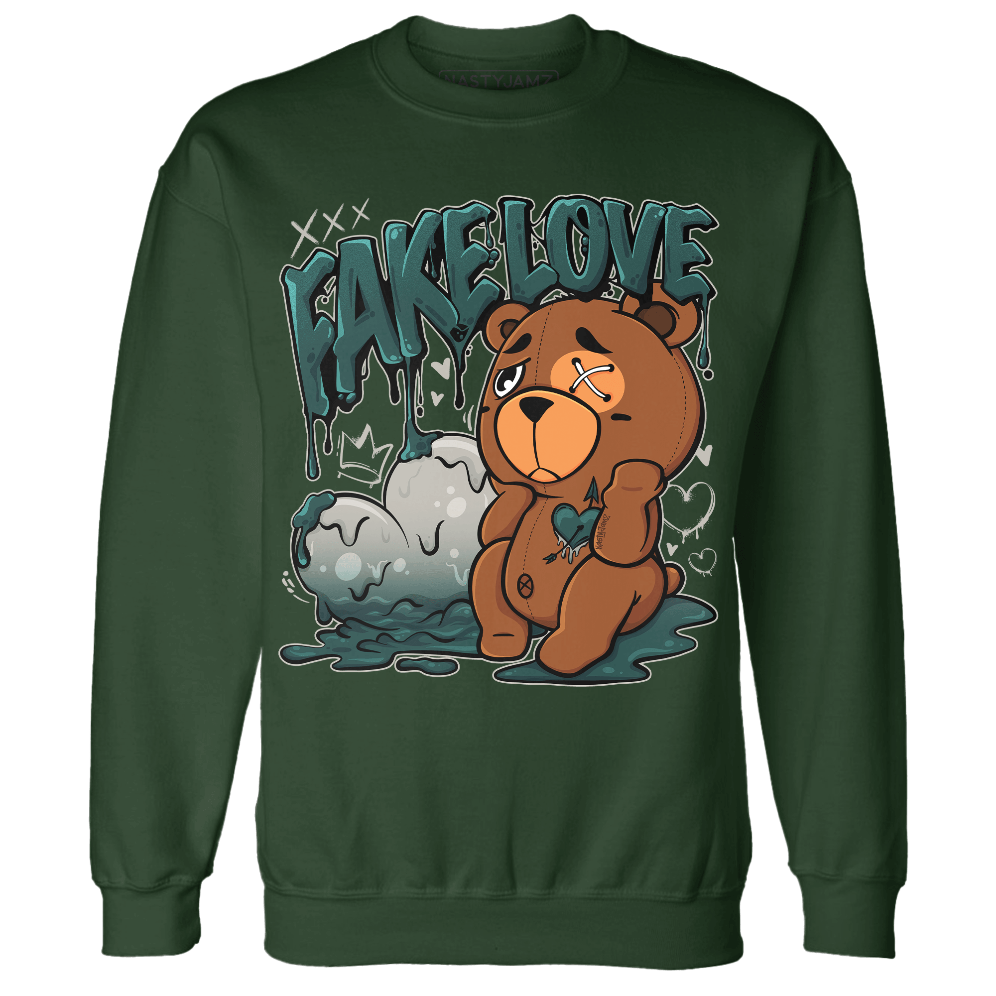 Oxidized Green 4s Sweatshirt Match Fake Love BER - NastyJamz
