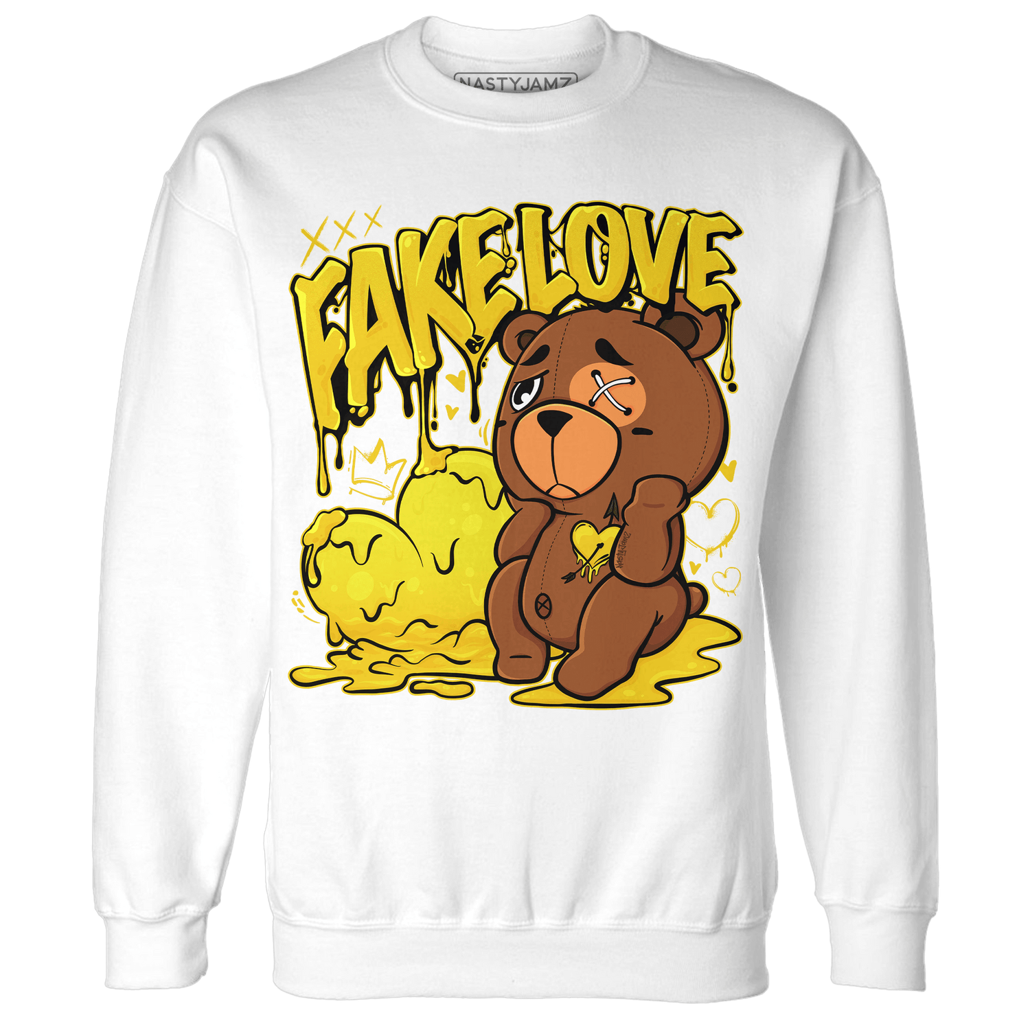 Vivid Sulfur 4s Sweatshirt Match Fake Love BER - NastyJamz