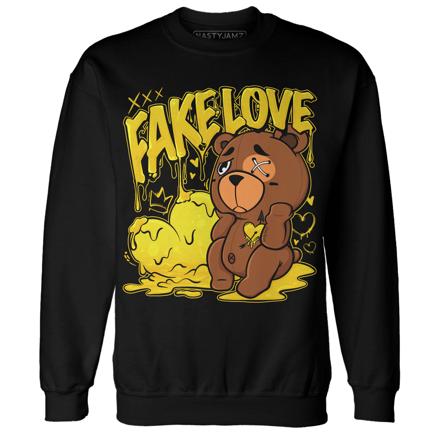 Vivid Sulfur 4s Sweatshirt Match Fake Love BER - NastyJamz