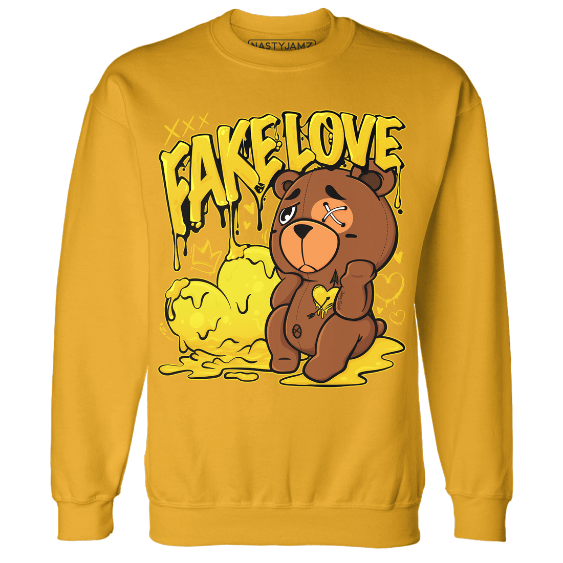 Vivid Sulfur 4s Sweatshirt Match Fake Love BER - NastyJamz