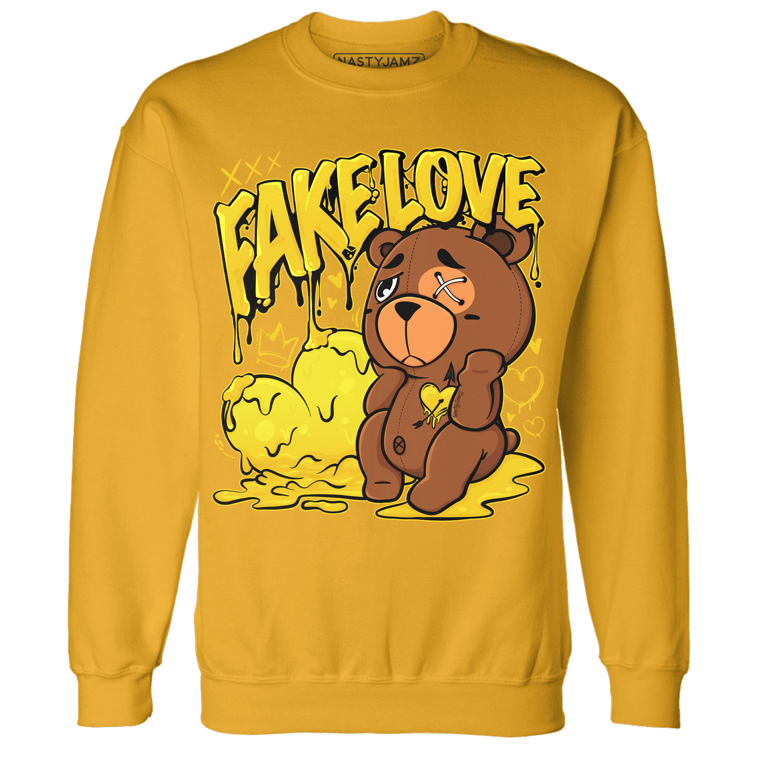 Vivid Sulfur 4s Sweatshirt Match Fake Love BER - NastyJamz