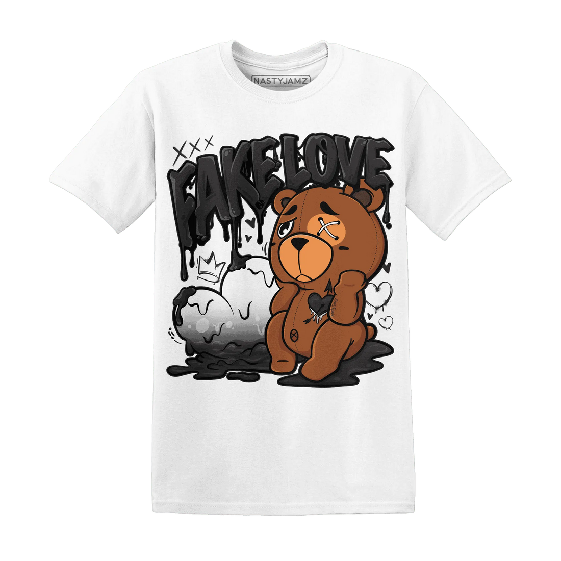 White-Thunder-4s-T-Shirt-Match-Fake-Love-BER