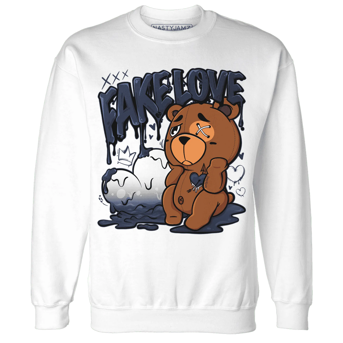 White-Navy-6s-Sweatshirt-Match-Fake-Love-BER