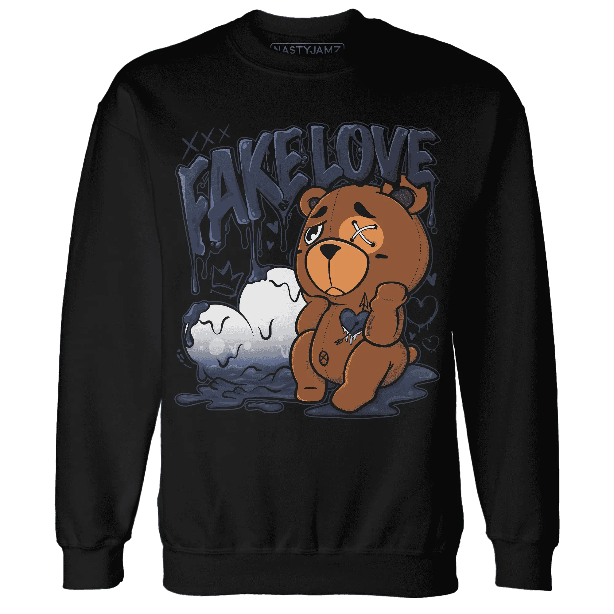 White-Navy-6s-Sweatshirt-Match-Fake-Love-BER