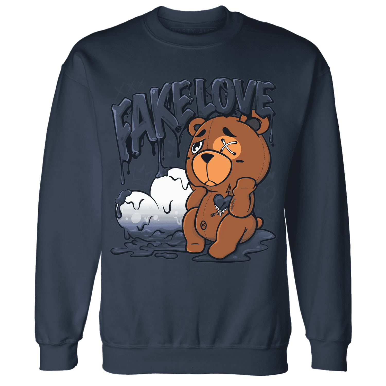 White-Navy-6s-Sweatshirt-Match-Fake-Love-BER