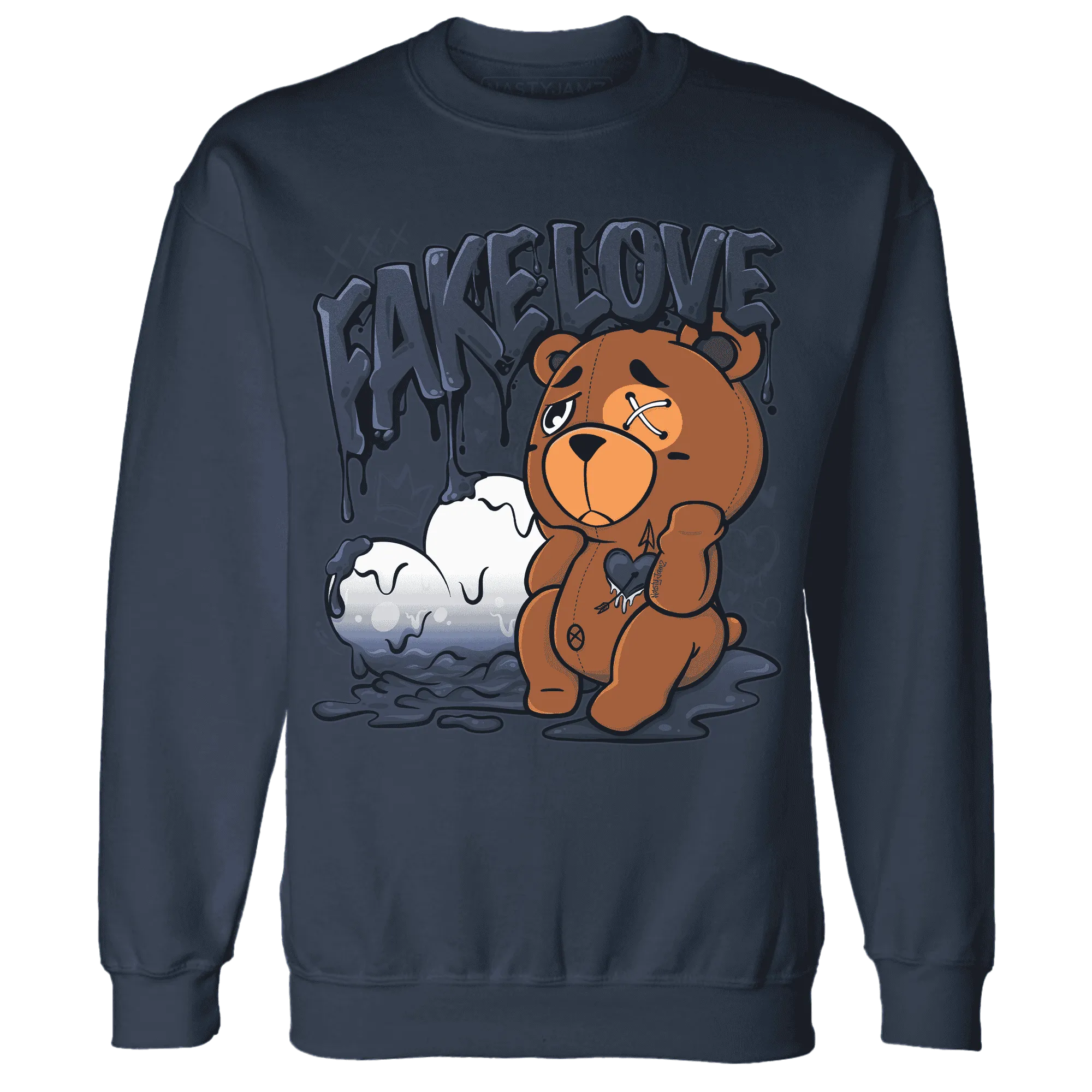 White-Navy-6s-Sweatshirt-Match-Fake-Love-BER