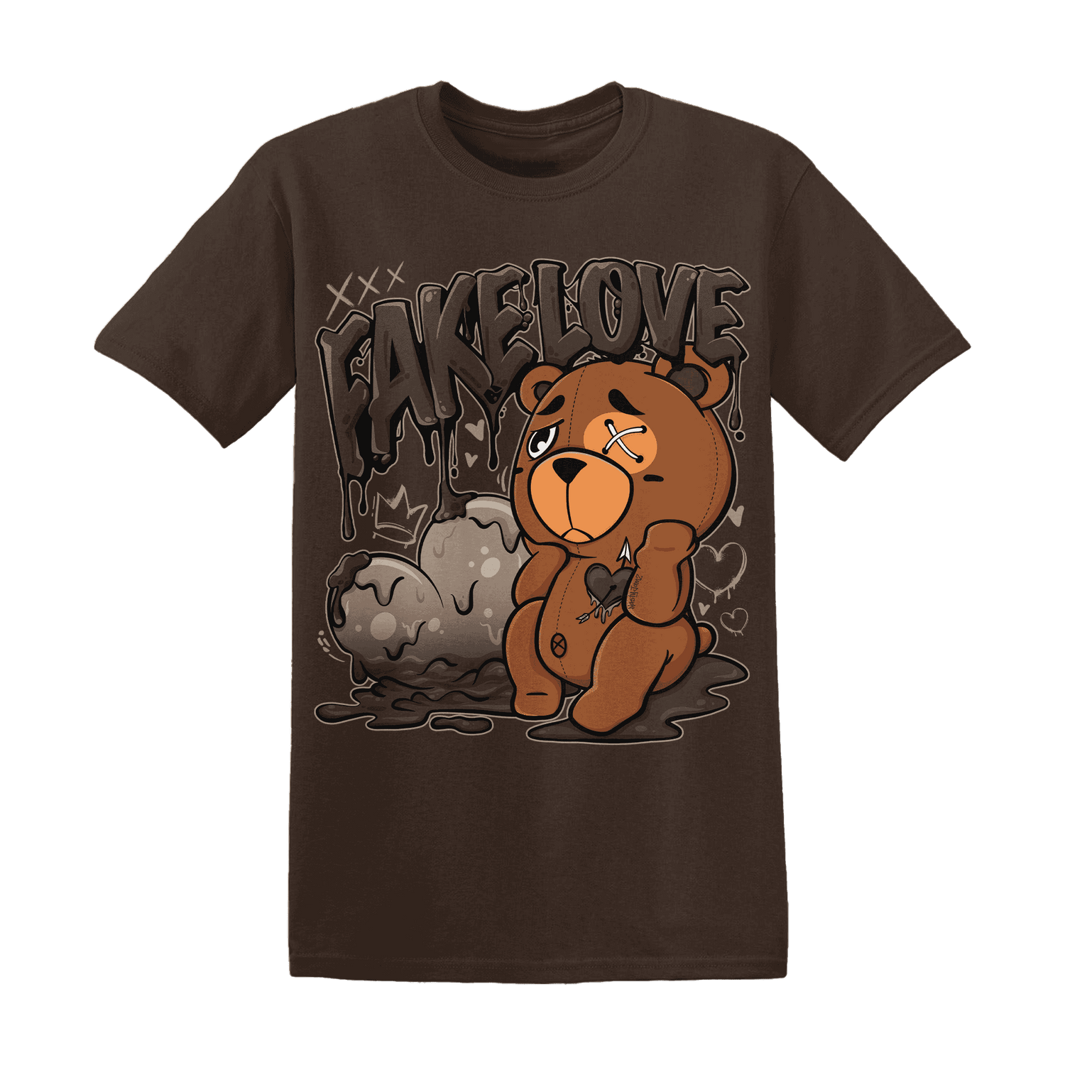 Dunk Low Baroque Brown T Shirt Match Fake Love BER - NastyJamz