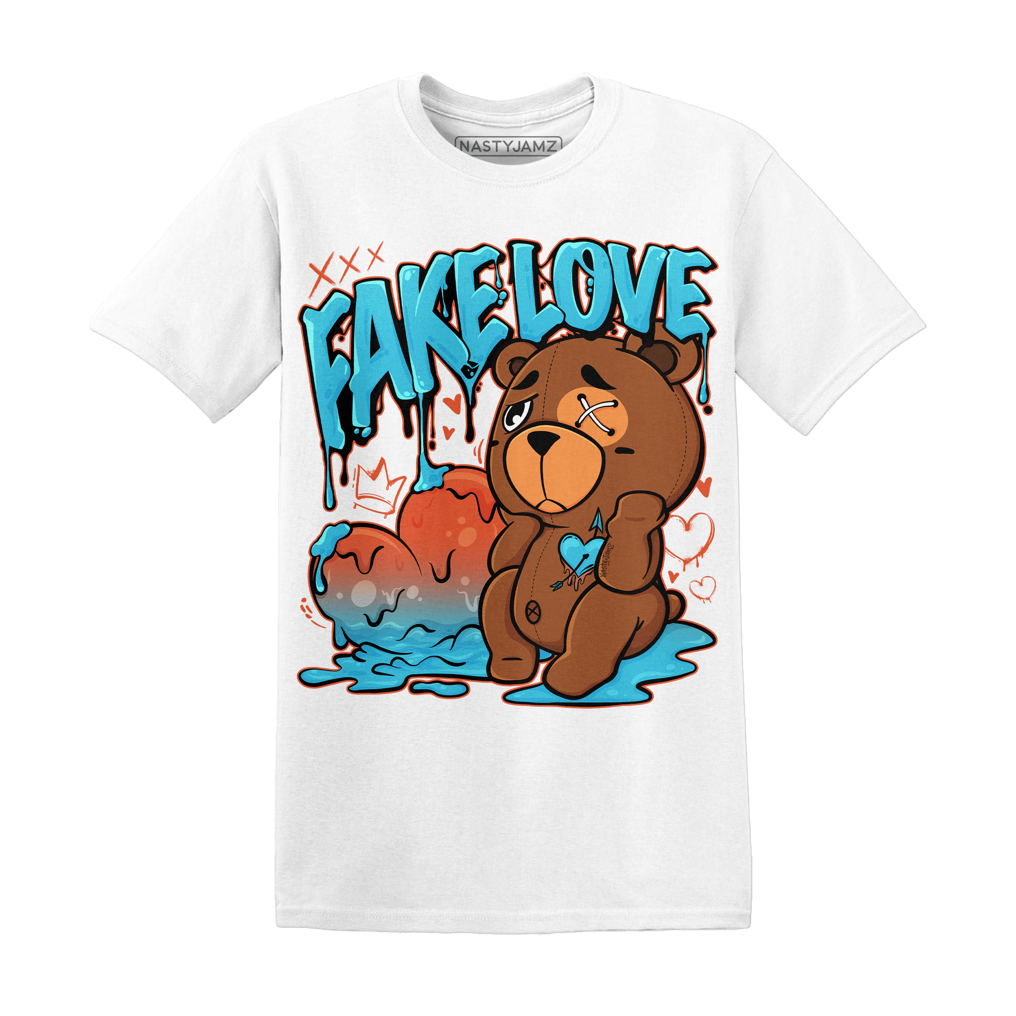 Dunk Low Dolphins T Shirt Match Fake Love BER - NastyJamz