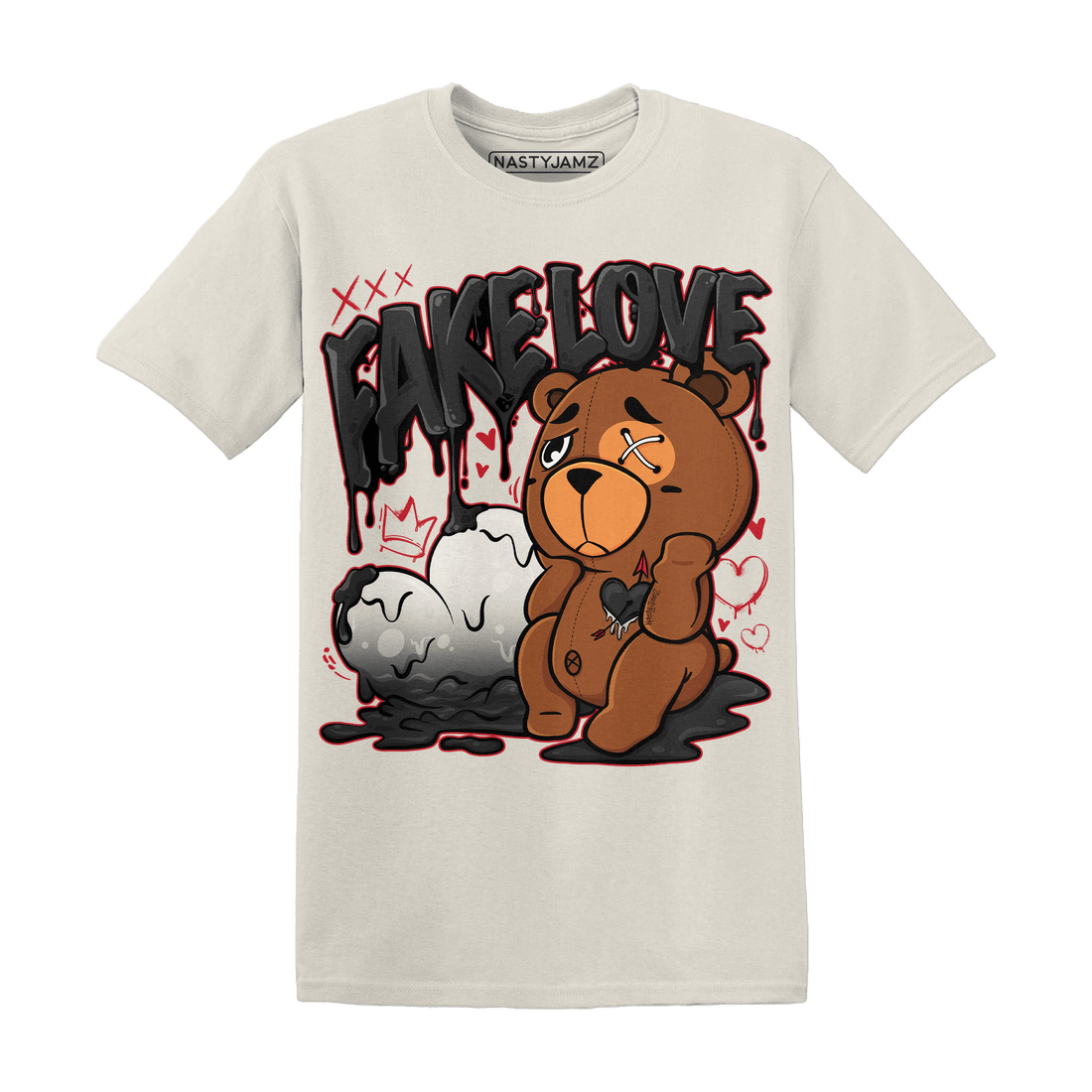 Jumman Jack University Red T Shirt Match Fake Love BER - NastyJamz
