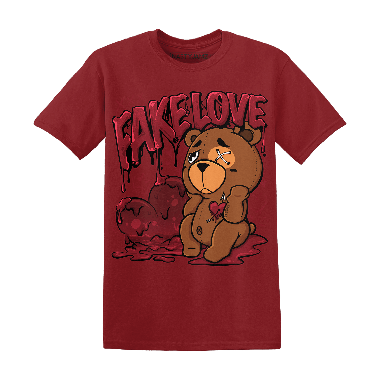Cherry 12s T Shirt Match Fake Love BER - NastyJamz