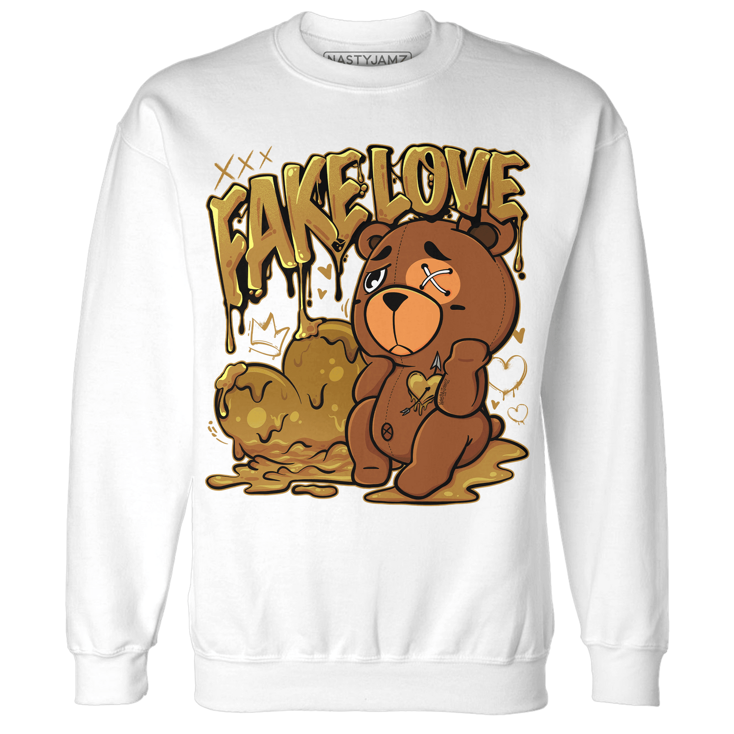 Wheat 13s Sweatshirt Match Fake Love BER - NastyJamz