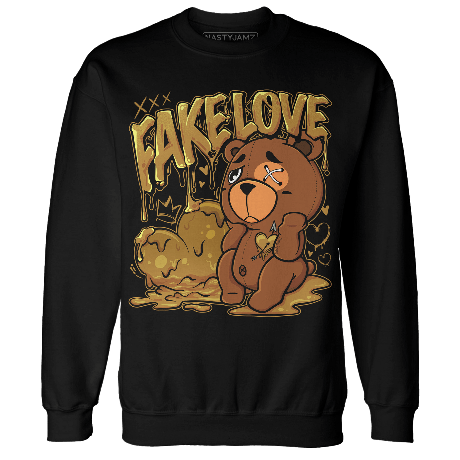 Wheat 13s Sweatshirt Match Fake Love BER - NastyJamz