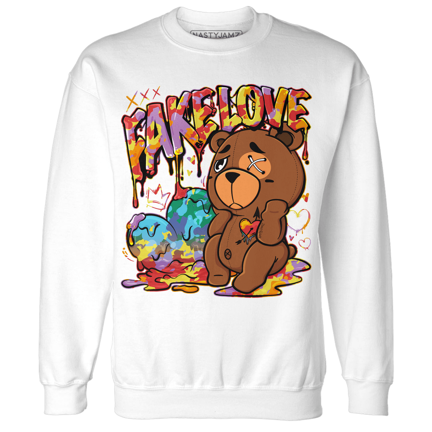 Mid GS Six Championships 1s Sweatshirt Match Fake Love BER - NastyJamz