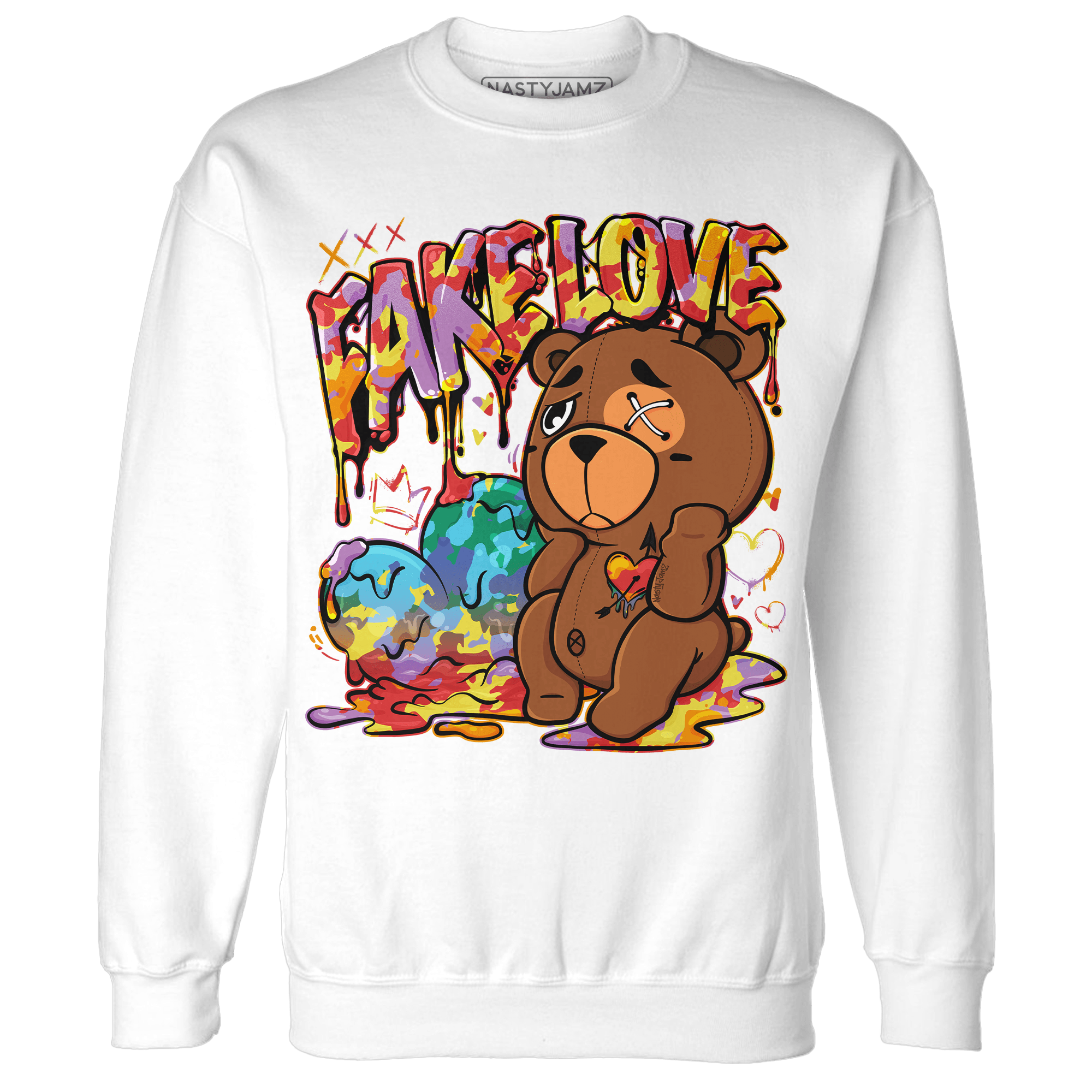 Mid GS Six Championships 1s Sweatshirt Match Fake Love BER - NastyJamz