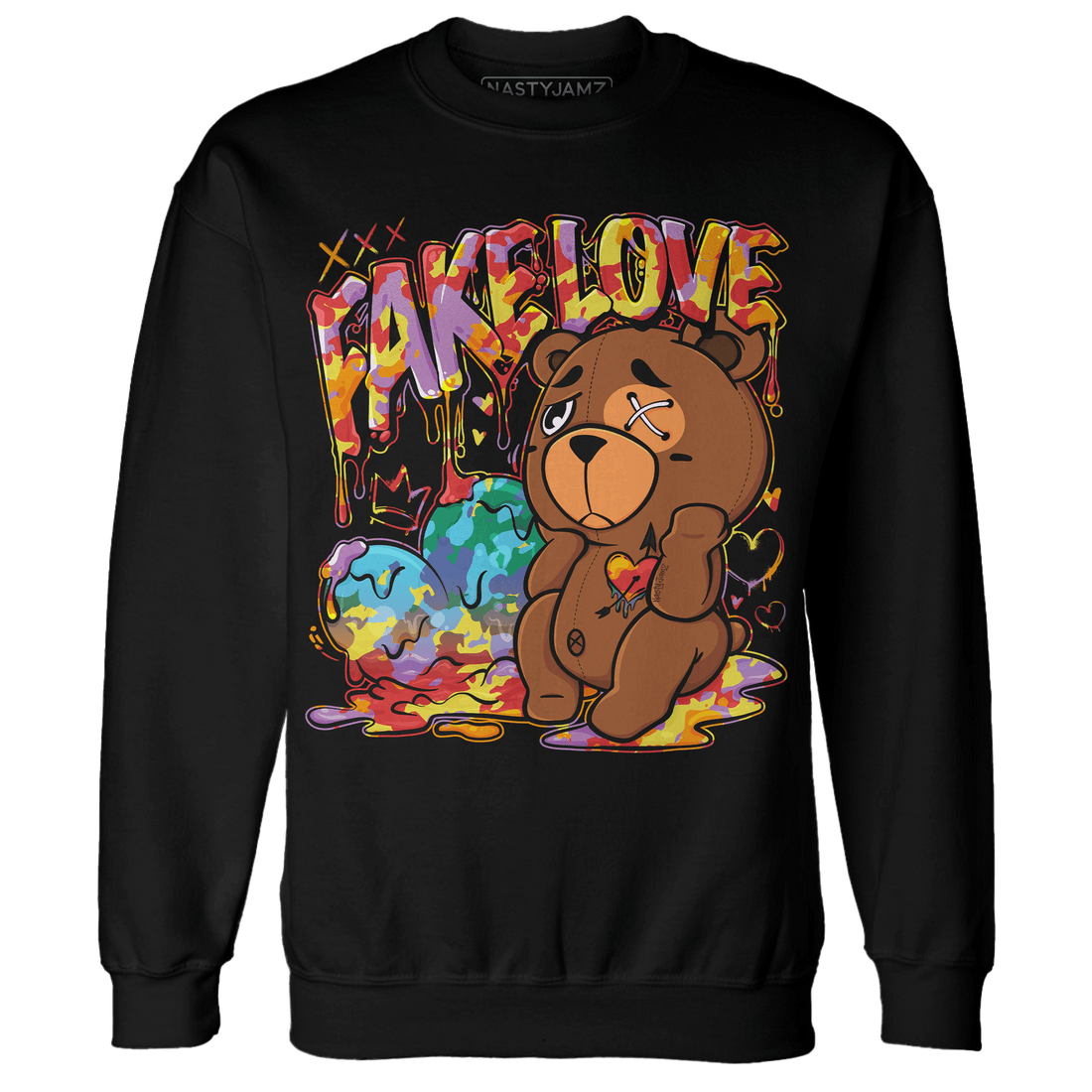Mid GS Six Championships 1s Sweatshirt Match Fake Love BER - NastyJamz