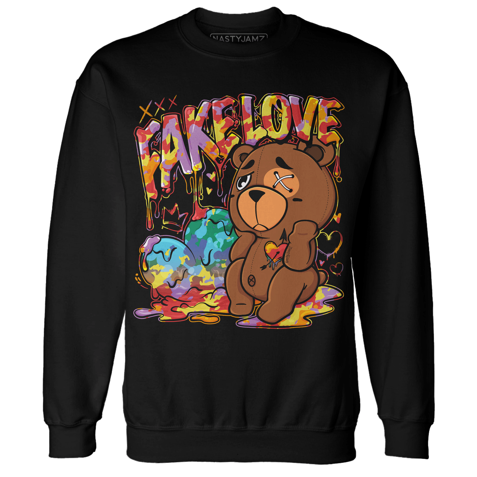 Mid GS Six Championships 1s Sweatshirt Match Fake Love BER - NastyJamz
