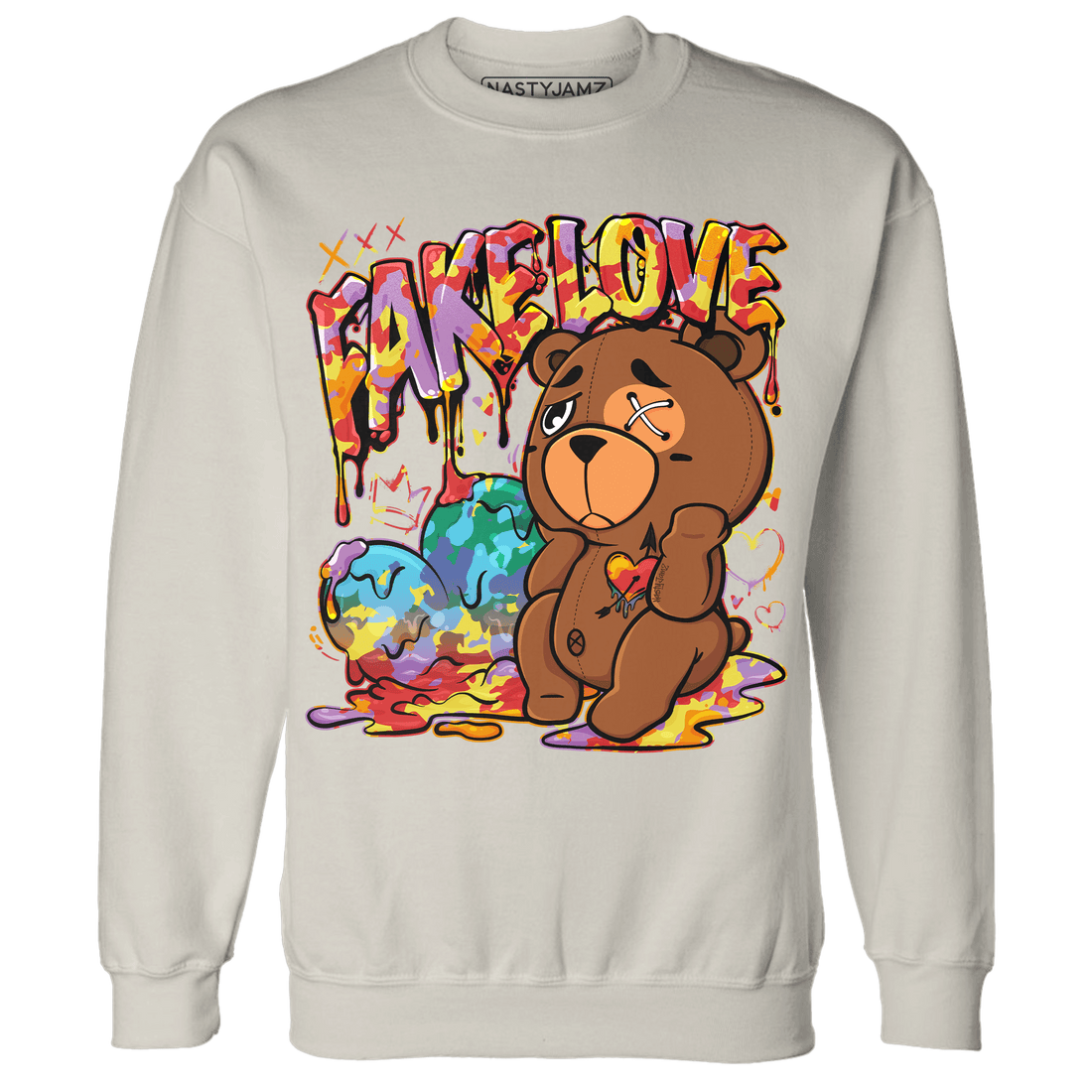 Mid GS Six Championships 1s Sweatshirt Match Fake Love BER - NastyJamz