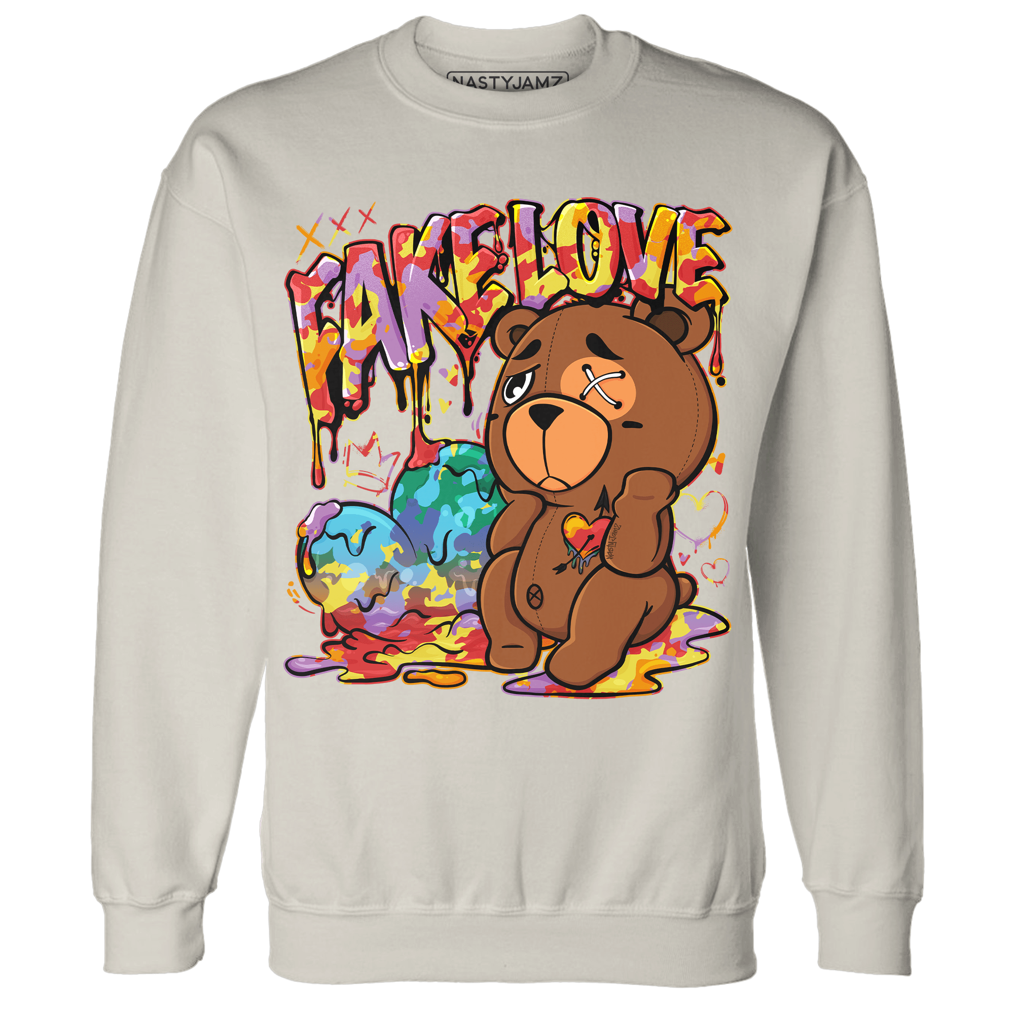 Mid GS Six Championships 1s Sweatshirt Match Fake Love BER - NastyJamz