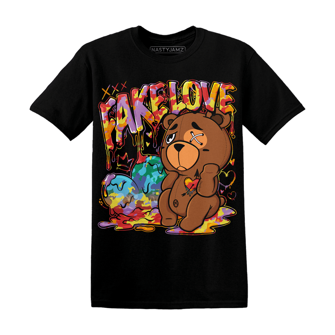 Mid GS Six Championships 1s T Shirt Match Fake Love BER - NastyJamz