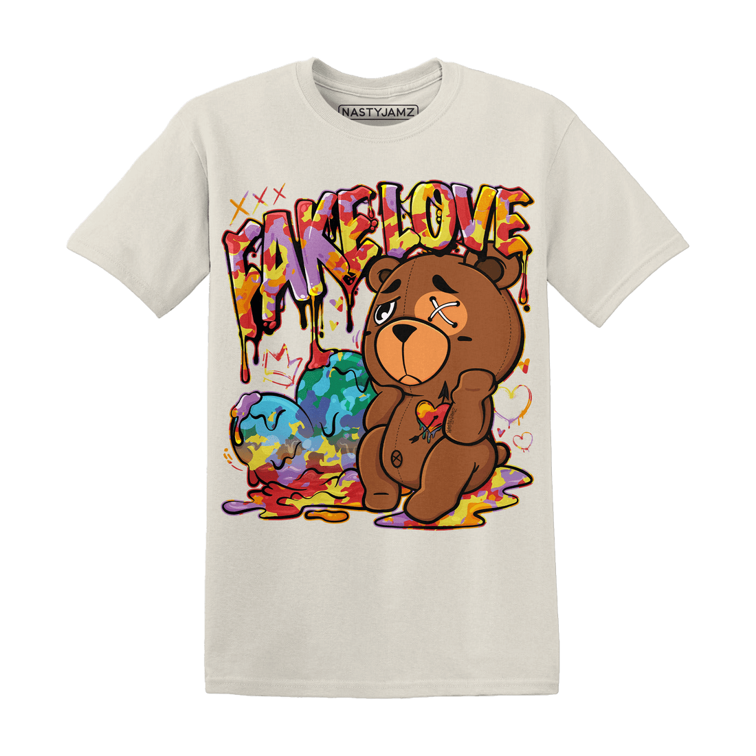 Mid GS Six Championships 1s T Shirt Match Fake Love BER - NastyJamz