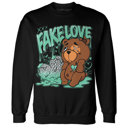 Green Glow 3s Sweatshirt Match Fake Love BER - NastyJamz